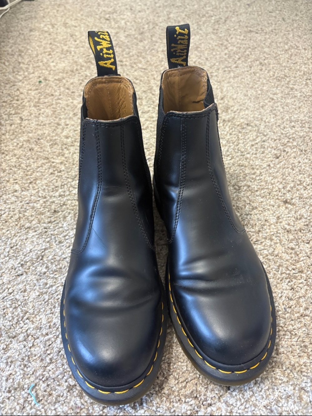 Dr. Martens Men's Black Chukka Boot with Yellow Stitching